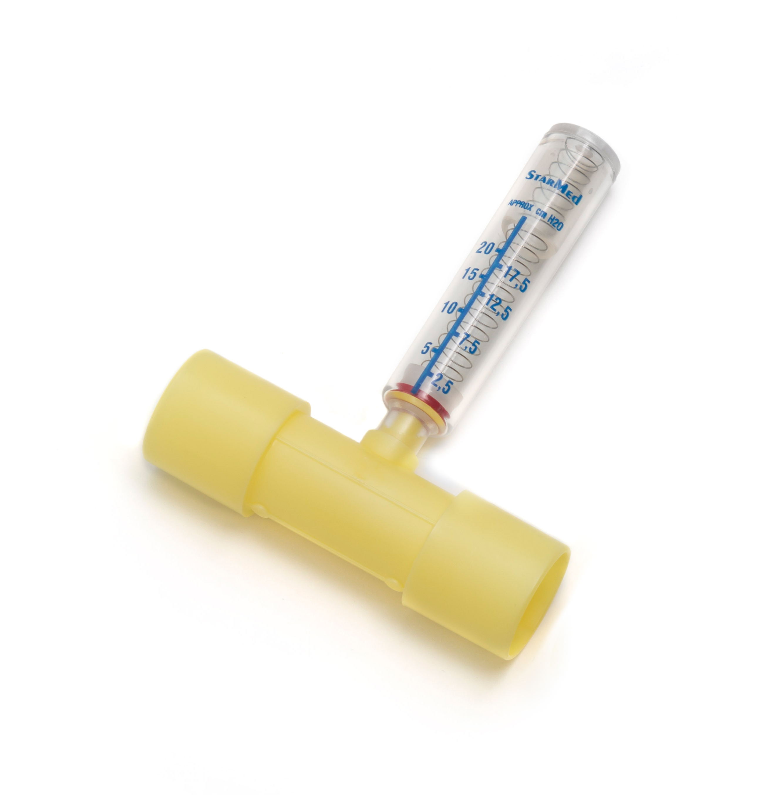 Adaptateur 22F/22F avec manomètre intégré (pour convertir un heaume VNI en heaume CPAP)