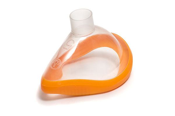 ClearLite™, masque facial d'anesthésie, taille 5, grand adulte, orange, sans crochet de fixation, 22F