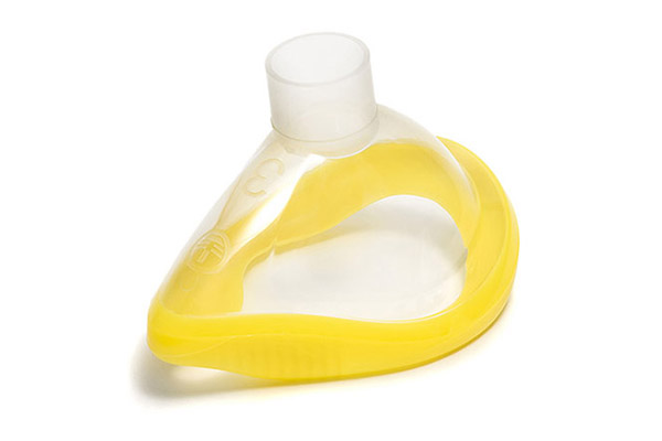 ClearLite™, masque facial d'anesthésie, taille 3, petit adulte, jaune, sans crochet de fixation, 22F