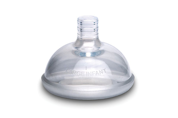 Masque cylindrique silicone transparent, taille 1, Nourrisson