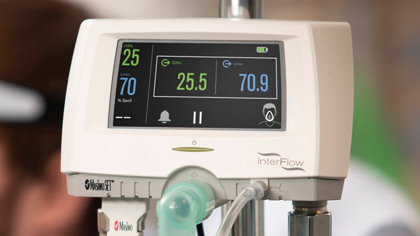 InterFlow™, mélangeur Air-O2 pour OHD et CPAP