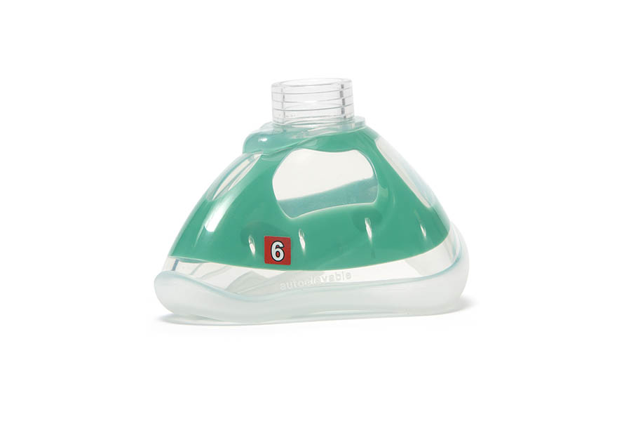 ClearFlex™ Plus masque facial d'anesthésie en silicone, taille 6, extra grand adulte, rouge, 22F