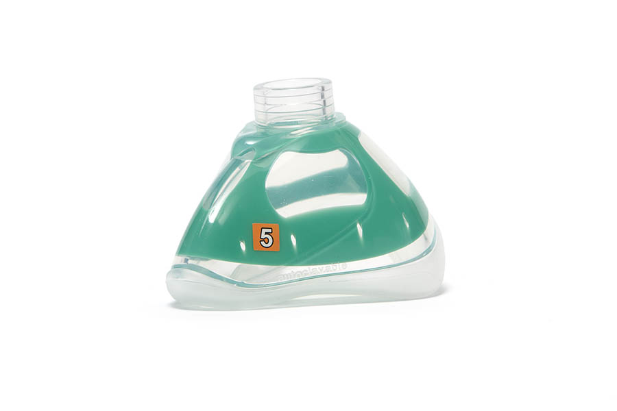 ClearFlex™ Plus masque facial d'anesthésie en silicone, taille 5, grand adulte, orange, 22F