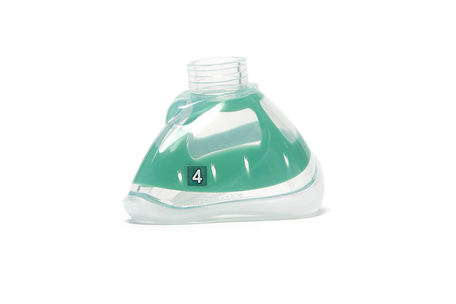 ClearFlex™ Plus masque facial d'anesthésie en silicone, taille 4, moyen adulte, vert, 22F