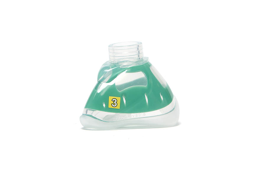 ClearFlex™ Plus masque facial d'anesthésie en silicone, taille 3, petit adulte, jaune, 22F