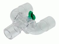 Raccord en Y  22mm 2 branches à rotule 22M - 22M/15F connexion patient fixe
