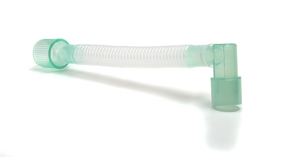 Catheter Mount Flexible 22F - raccord patient coudé fixe 22M/15F, ≥170mm - stérile