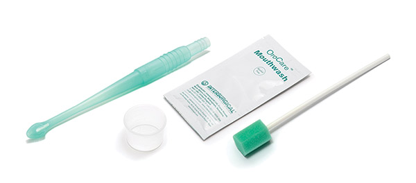 Kit avec OroCare Aspire brosse à dents aspirante, chlorhexidine, cupule et bâtonnet mousse